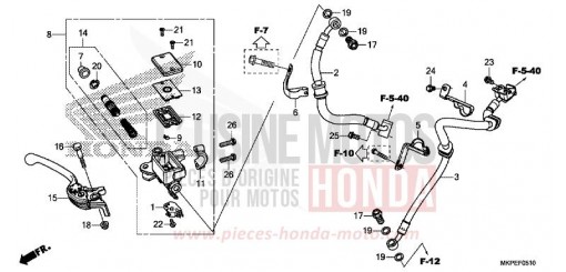 FRONT BRAKE MASTER CYLINDER (CB500FAK/L/M) CB500FAM de 2021
